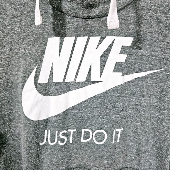 Nike Just Do It‎ Gray Hoodie Sweatshirt Pullover Womens Size M ~SW109.10 - Picture 4 of 5